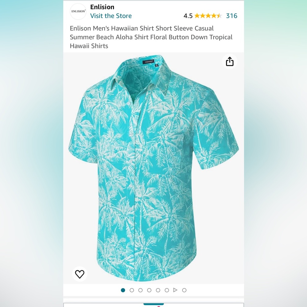 Aqua Hawaiian Shirt